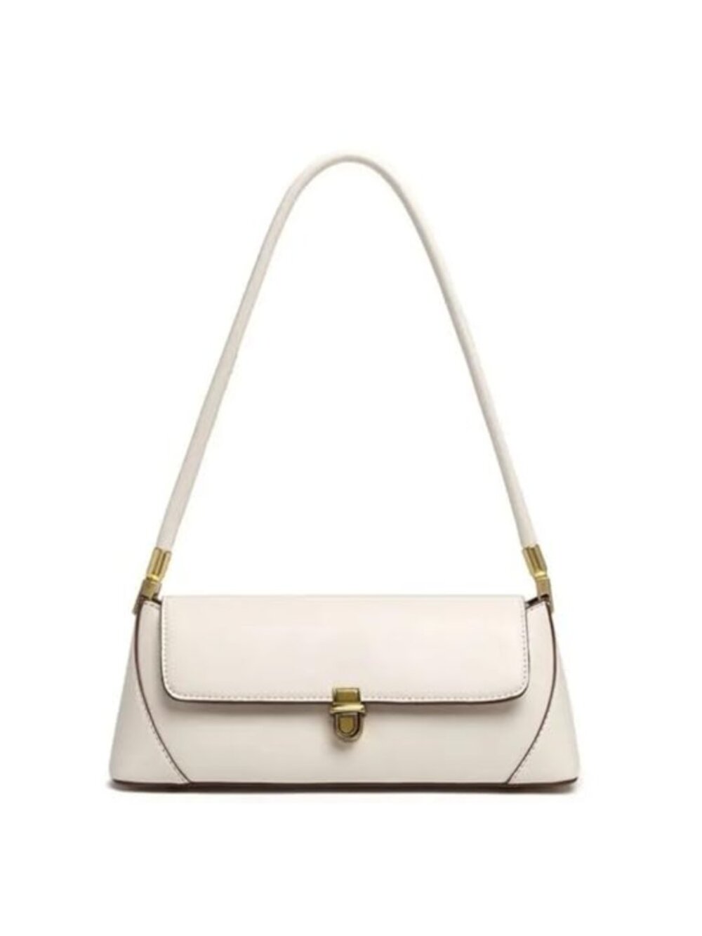 Vegan Leather Baguette Shoulder Bag Retro Clutch Purse Underarm Handbag